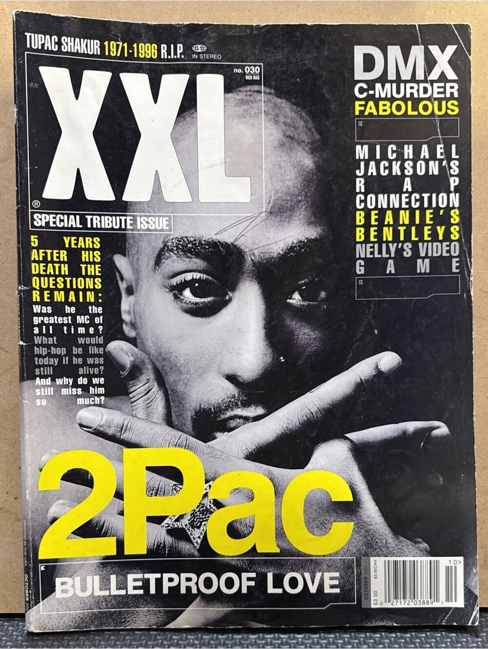 XXL Magazine 2Pac Cover October 2001 Special Tribute Issue W/ Fabolous, C-Murder